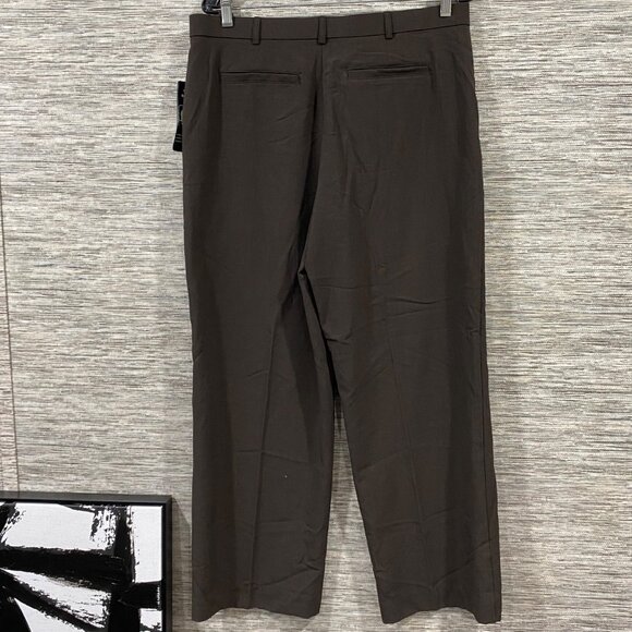 Counterparts Womens Brown Straight-Leg Pants Size 14P Polyester Blend - Picture 2 of 8